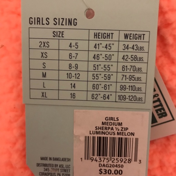 Girl’s DSG Sherpa 1/4 zip pullover - Picture 3 of 5
